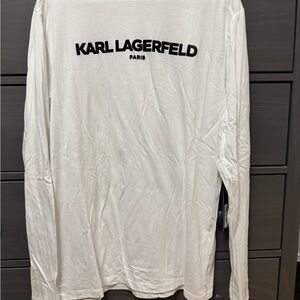 Karl Lagerfeld Men's Long Sleeve Shirt in White